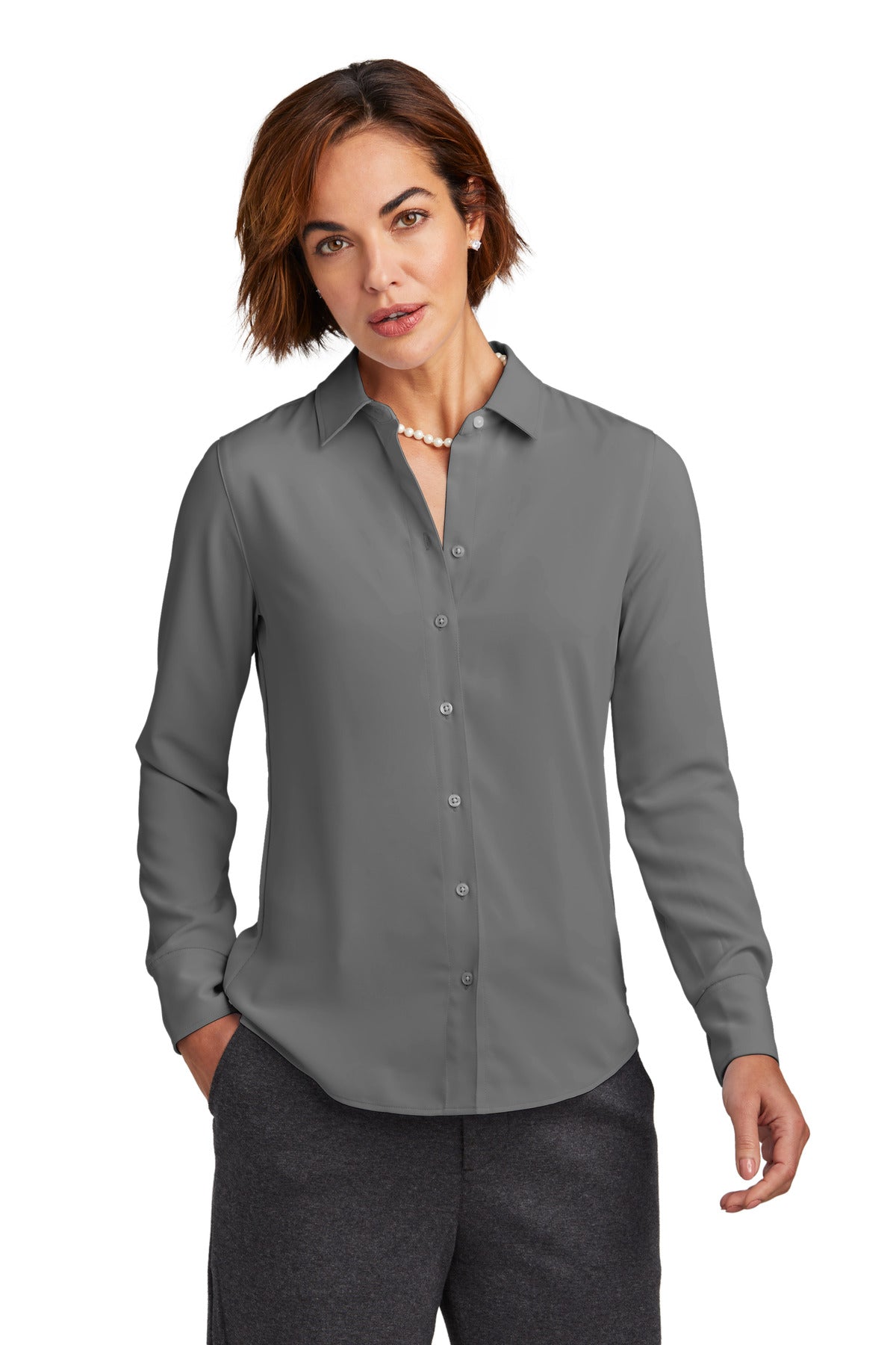 Brooks Brothers ® Women's Full-Button Satin Blouse BB18007