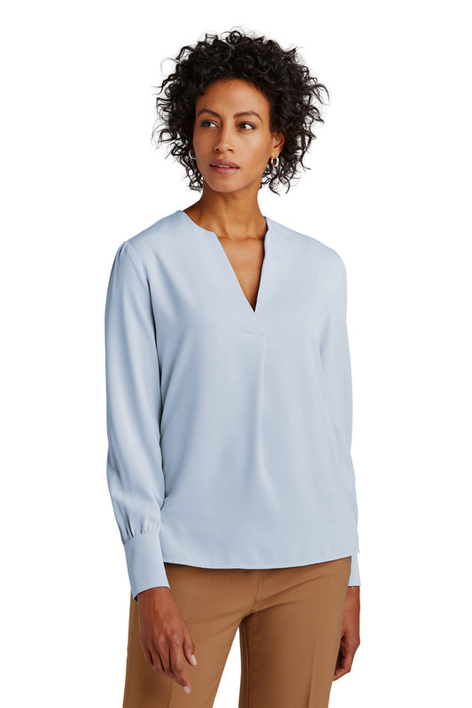 Brooks Brothers ® Women's Open-Neck Satin Blouse BB18009