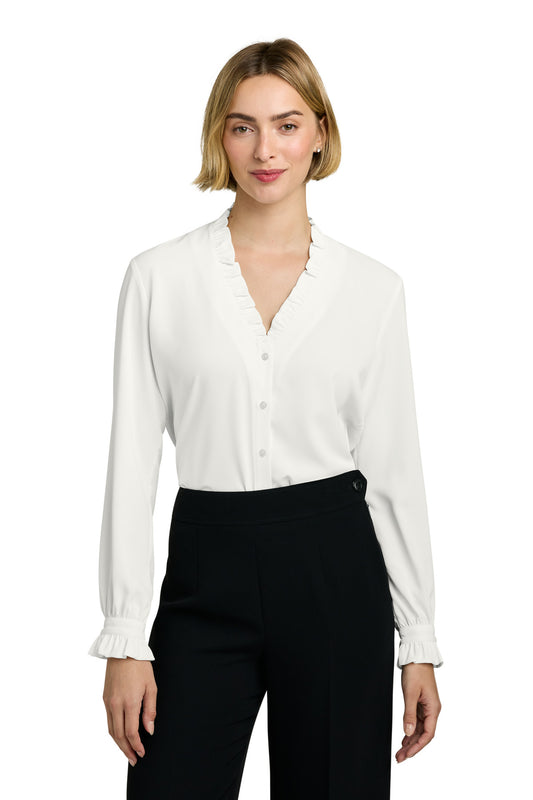 Brooks Brothers ® Women's Long Sleeve Ruffle Collar Blouse BB18011