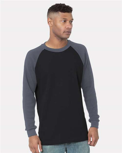 Men's USA-Made Heavyweight Waffle Knit Thermal Raglan T-Shirt