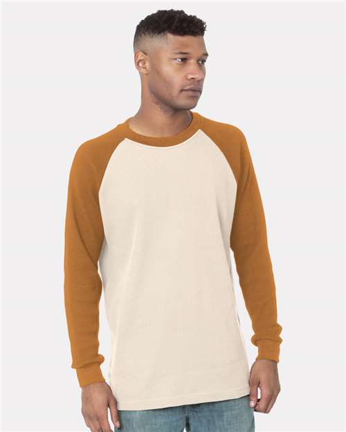 Men's USA-Made Heavyweight Waffle Knit Thermal Raglan T-Shirt