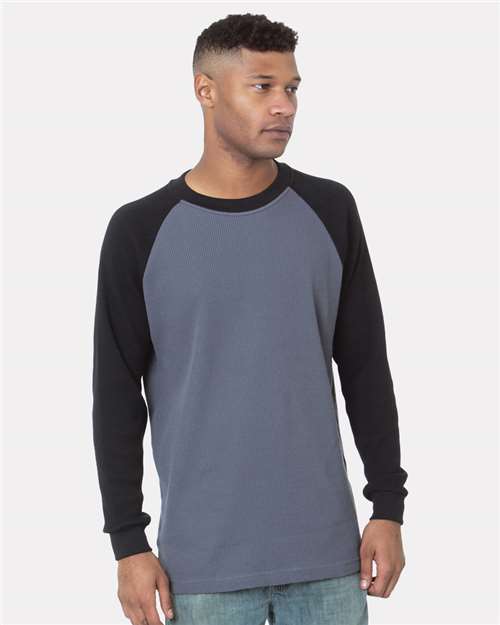 Men's USA-Made Heavyweight Waffle Knit Thermal Raglan T-Shirt