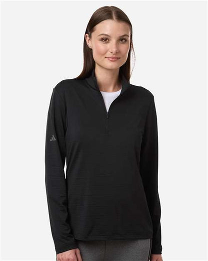 Women's Textured Stripe Quarter-Zip Pullover
