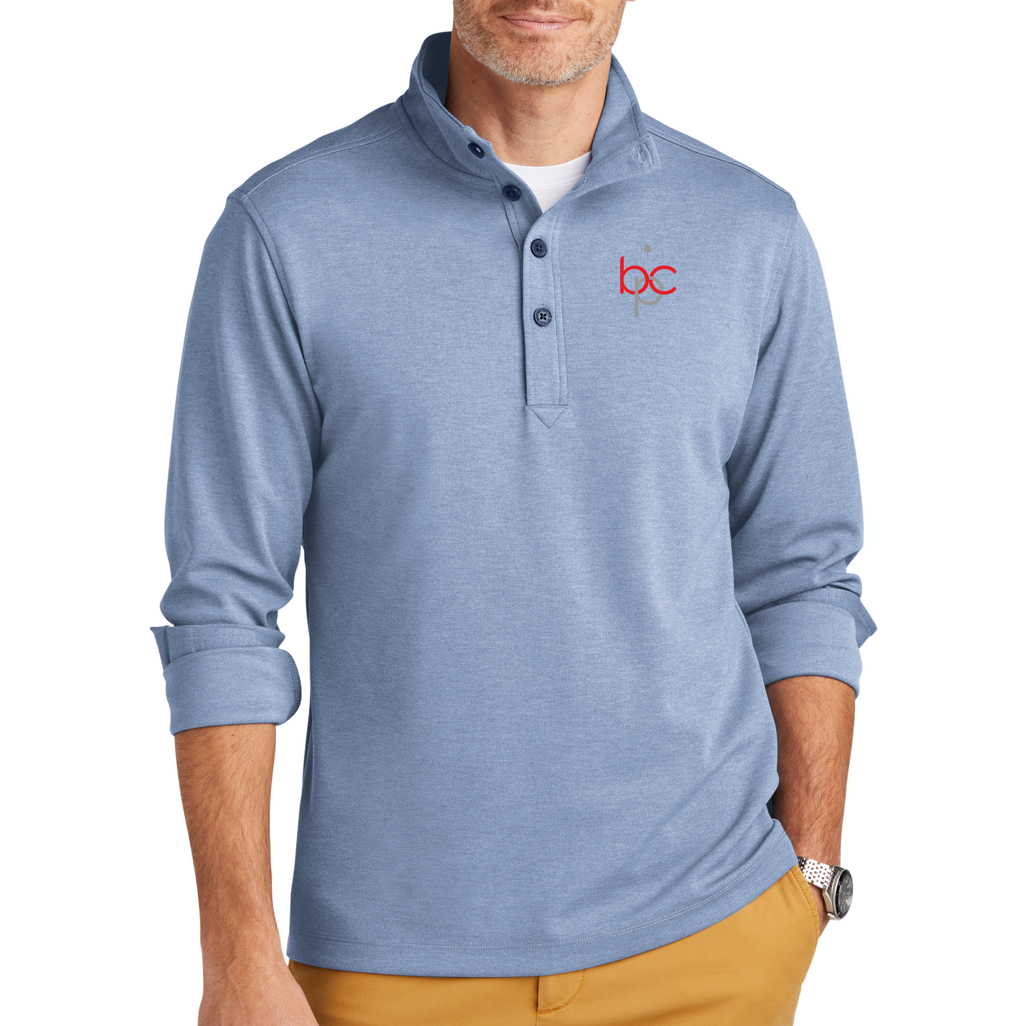 Brooks Brothers® Capa intermedia elástica de 1/2 botón BB18202