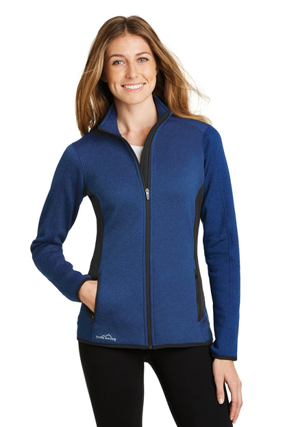 Chaqueta de polar elástico jaspeado con cremallera completa para mujer de Eddie Bauer®. EB239