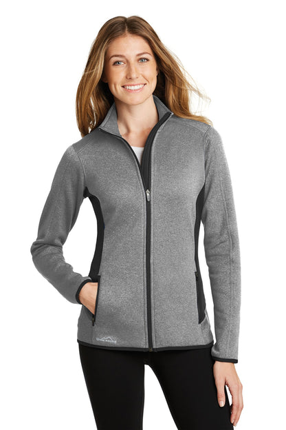 Chaqueta de polar elástico jaspeado con cremallera completa para mujer de Eddie Bauer®. EB239