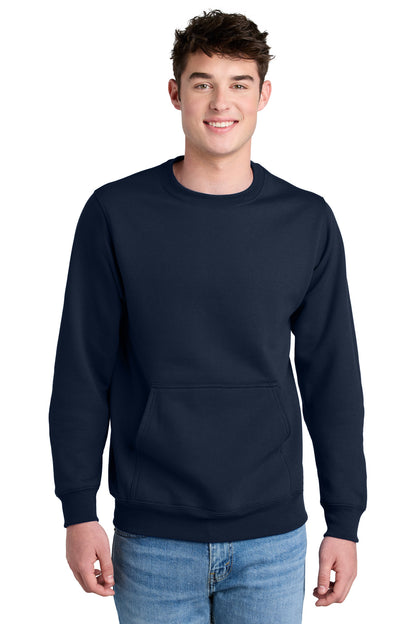 Port & Co ™  Core Fleece Crewneck Pocket Sweatshirt PC78PKT