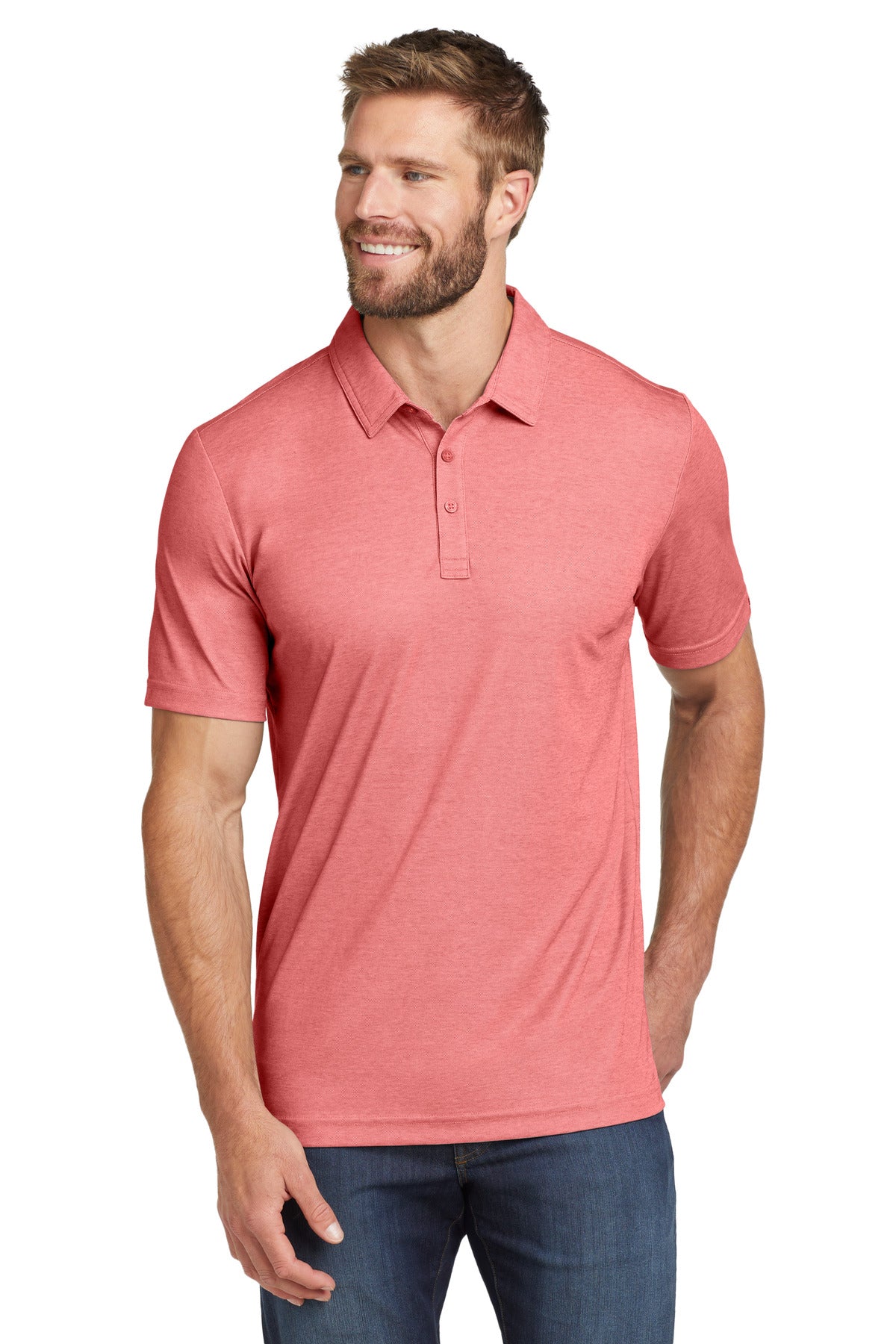 Polo jaspeado Oceanside de TravisMathew. TM1MU412