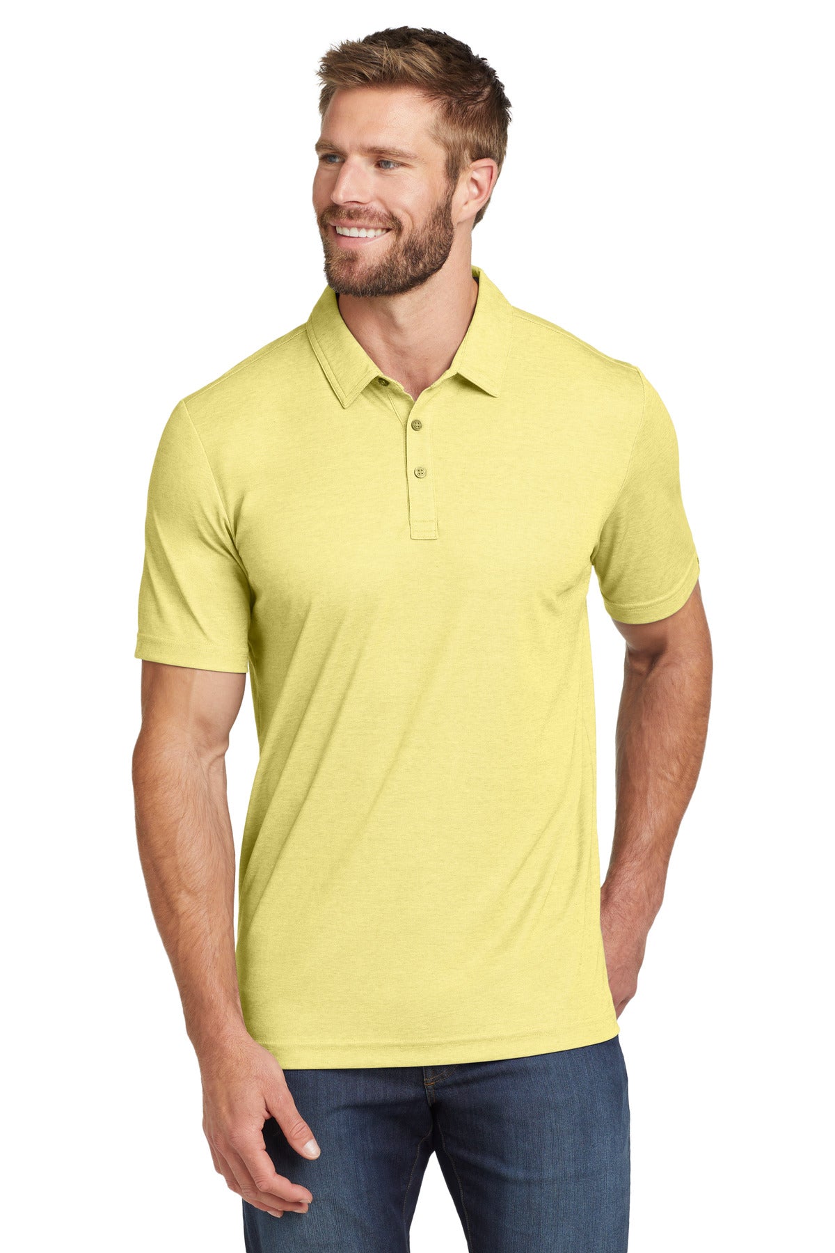 Polo jaspeado Oceanside de TravisMathew. TM1MU412