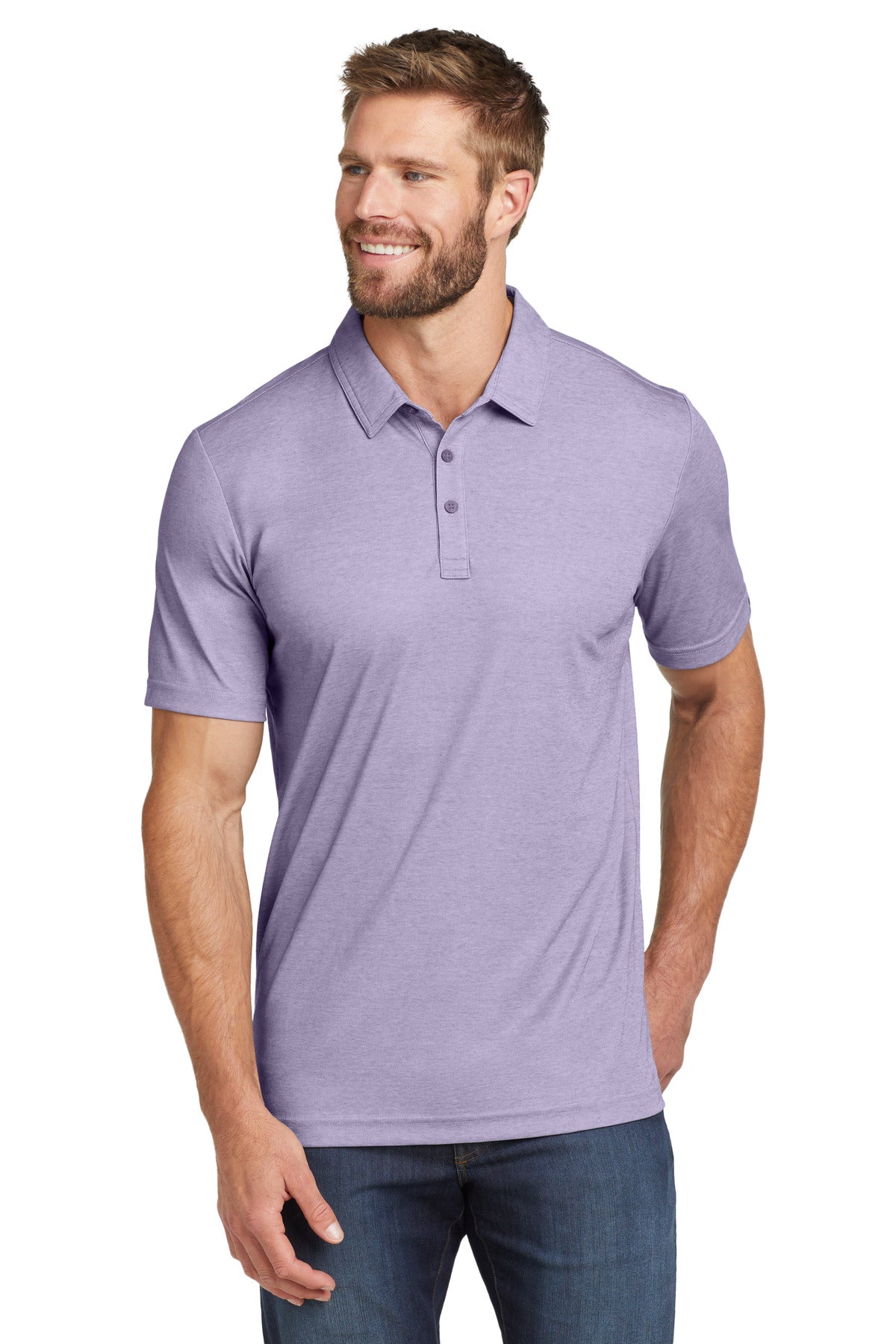 Polo jaspeado Oceanside de TravisMathew. TM1MU412