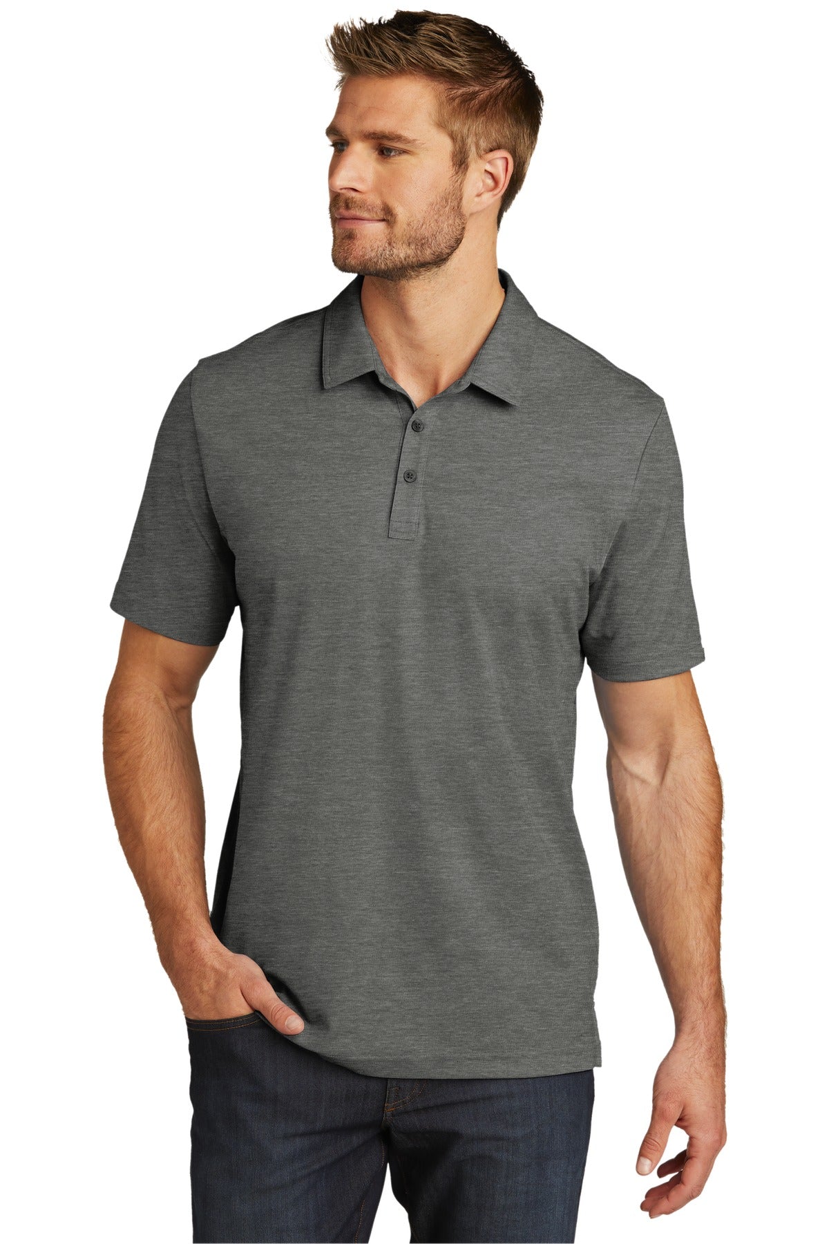 Polo jaspeado Oceanside de TravisMathew. TM1MU412